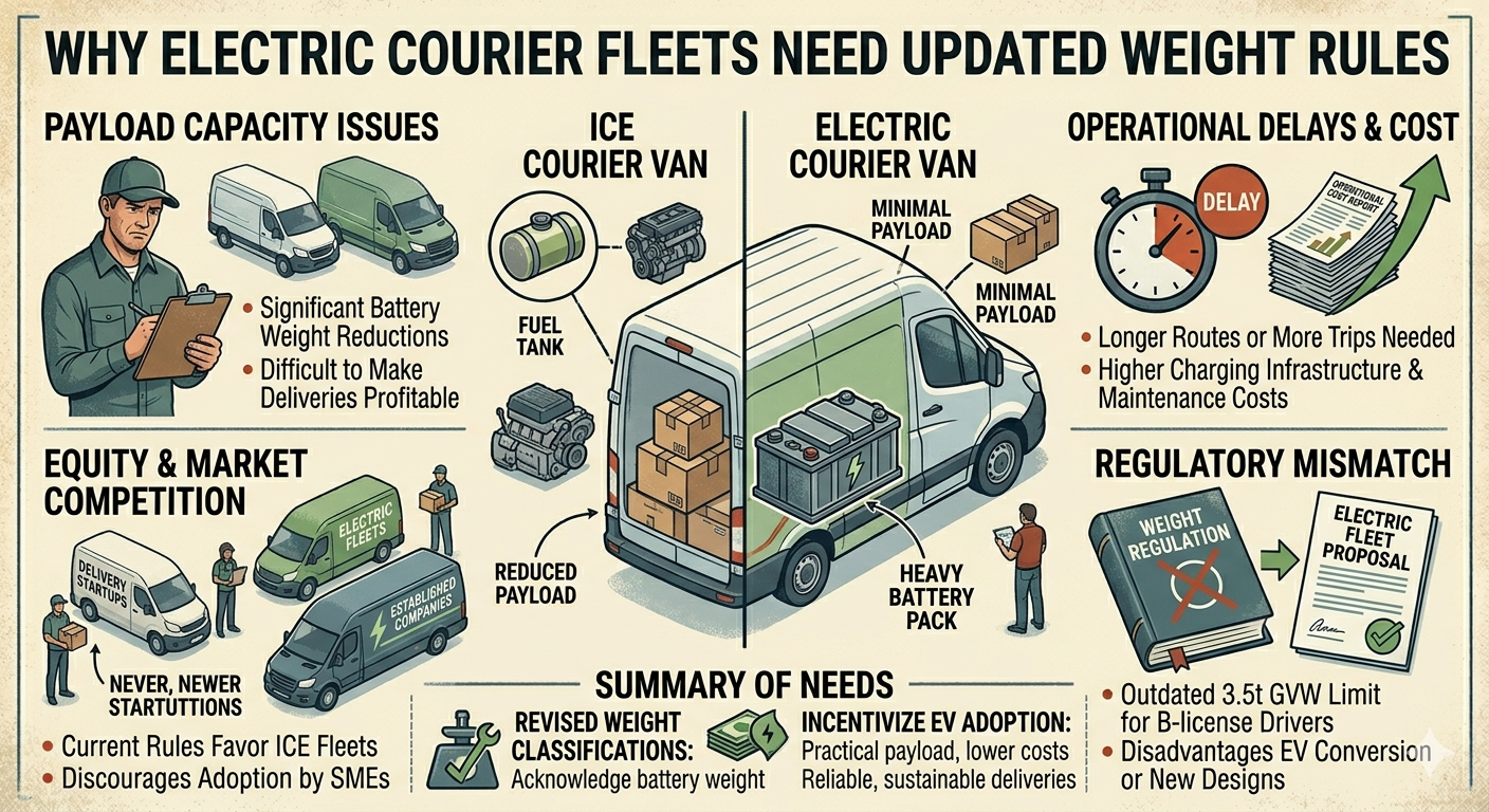 Why Electric Courier Fleets Need Updated Weight Rules